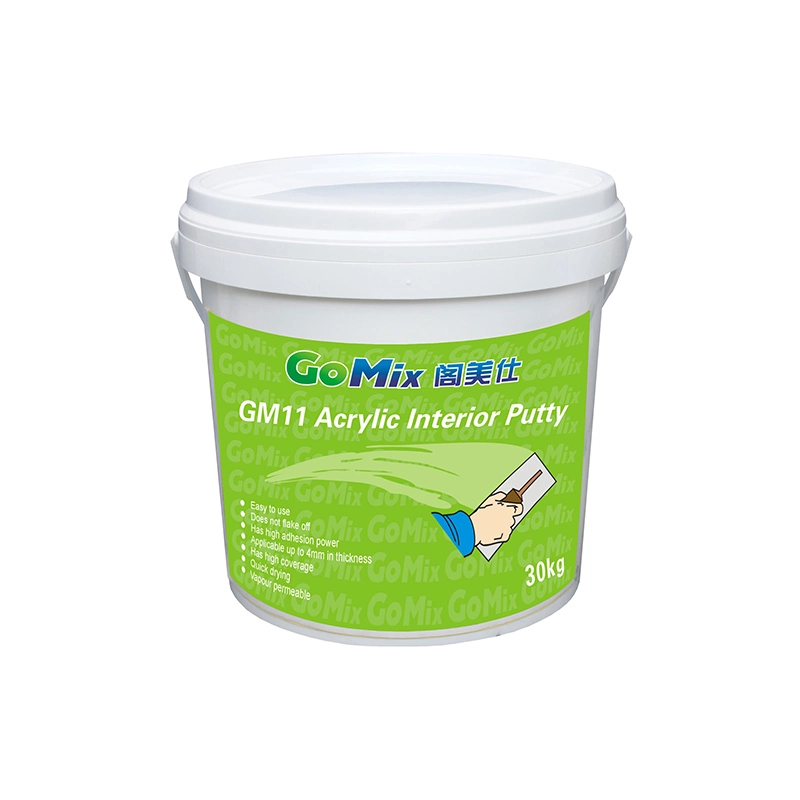 GM11 Interior Acrylic Putty 30kg plastic drum with smooth wall finish