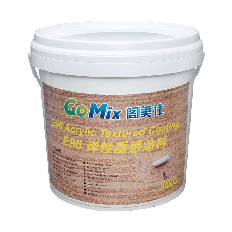 E96 acrylic textured coating 30kg plastic drum packaging