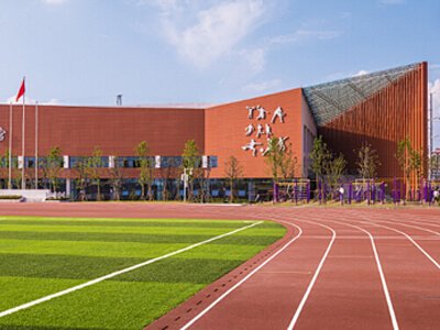 School playground colored floor repair