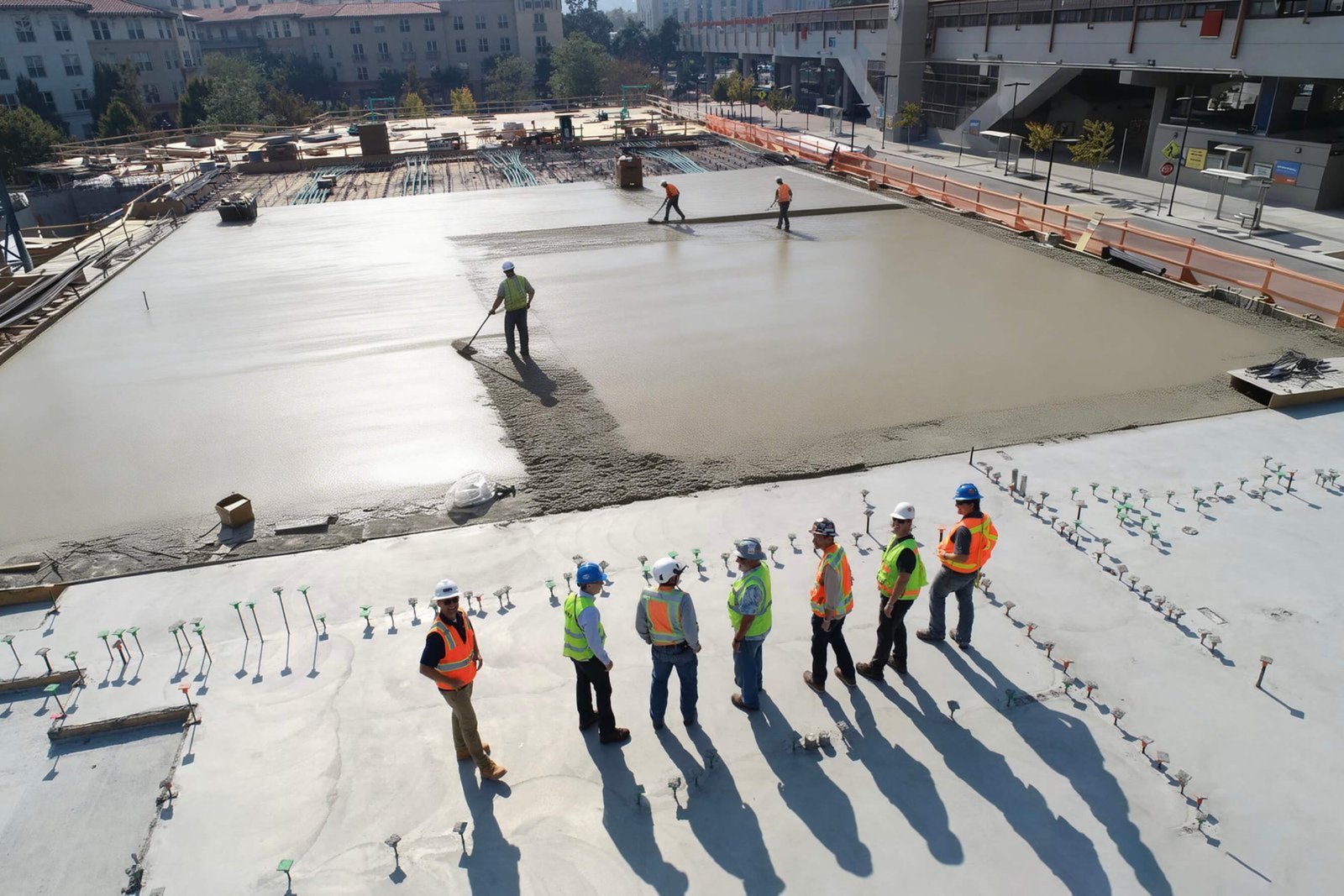 Self-leveling product construction project