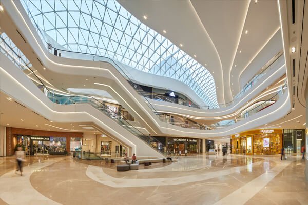 Commercial mall floor preparation project with SL9 compound