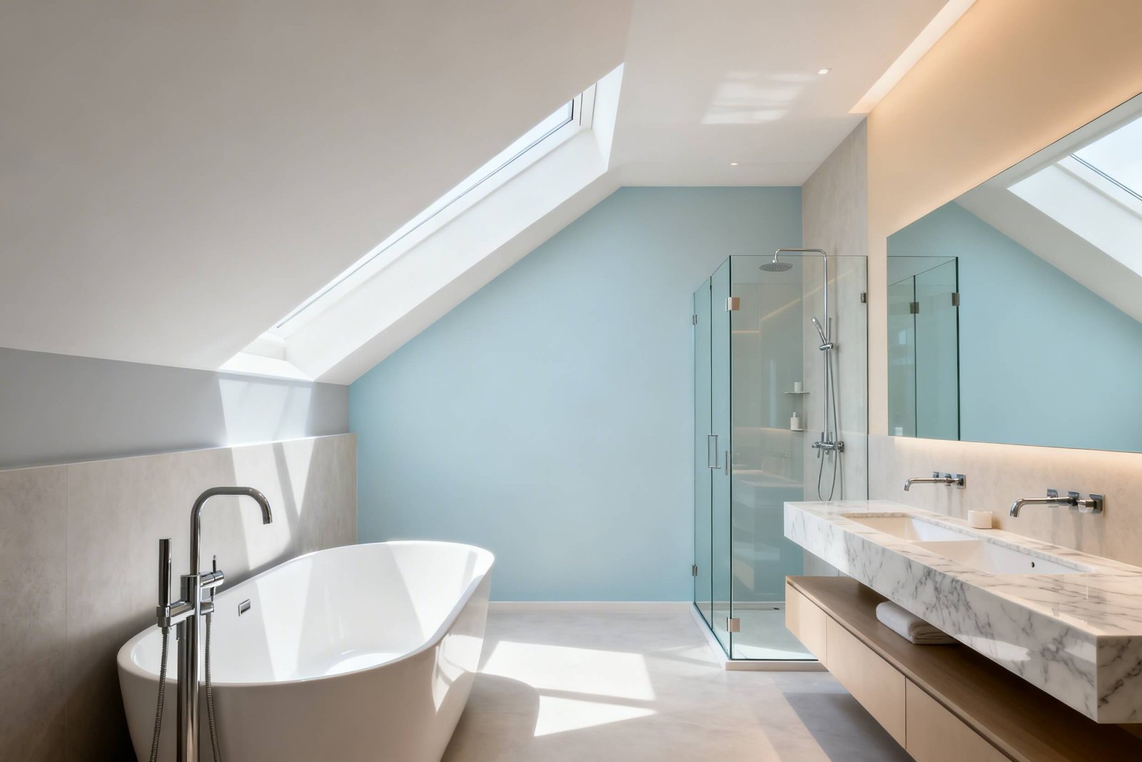 Washable interior paint for bathroom walls and trim