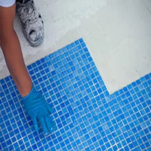 Mosaic adhesive grout system artistic wall decoration