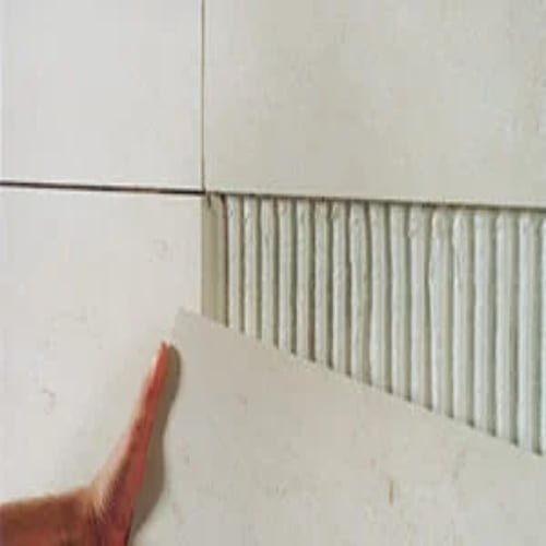 C2TE high bond tile adhesive exterior wall application