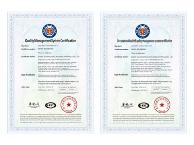 ISO9001 ISO45001 certification quality safety