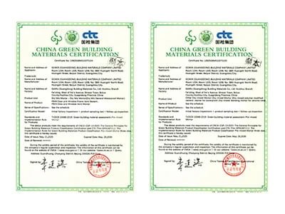 China green building materials certification products
