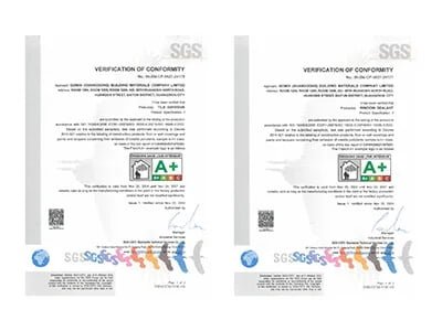 French Class A+ air quality certification standards