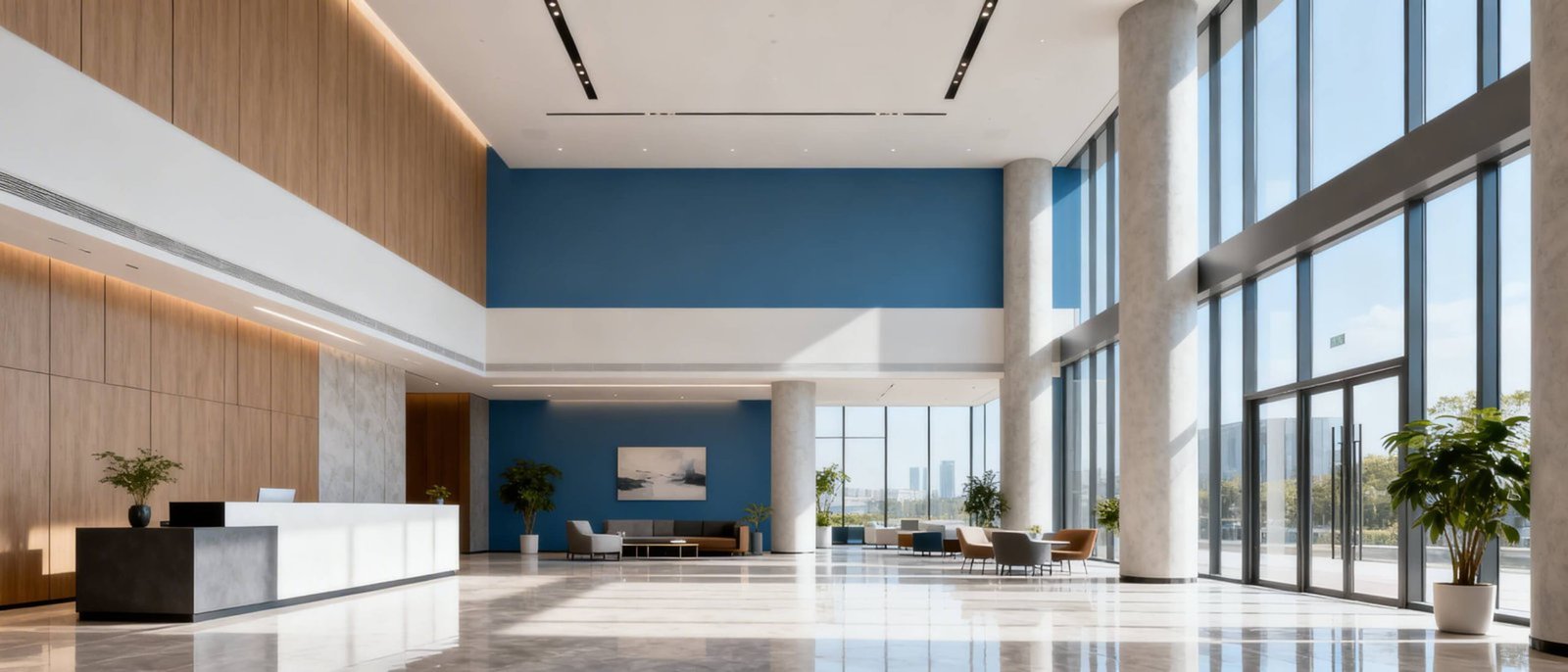 Durable acrylic latex paint for commercial office spaces